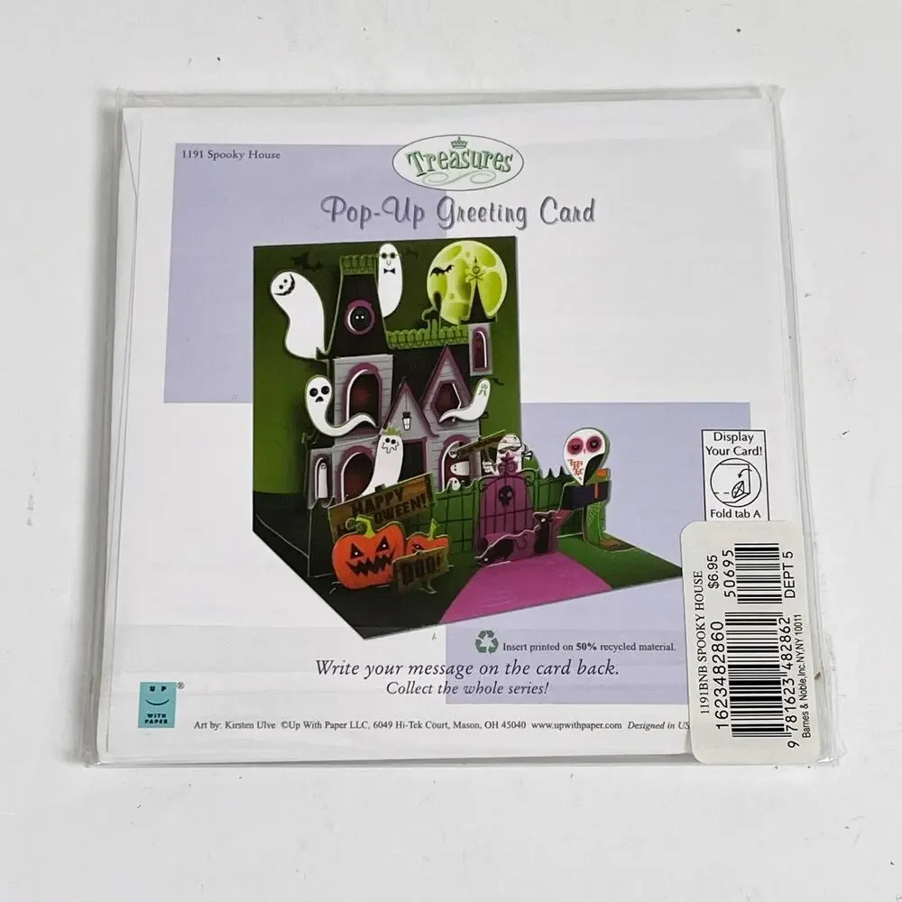 Treasures Halloween Pop-Up Greeting Card Set of 4